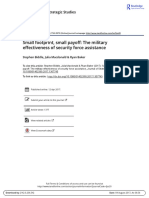 Biddle, Macdonald, and Baker (JSS, 2017), Small Footprint. Small Payoff - The Military Effectiveness of Security Force Assistance