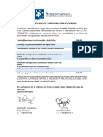 Certificado de Participación Accionaria