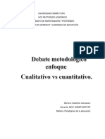 Debate Enfoque Cualitativo Vs Cuantitativo