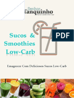 Livro de Receitas Sucos Smoothies Low Carb Do Senhor Tanquinho Carda Pio Feroz BONUS