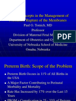 Current Concepts in The Management of Premature Rupture of The Membranes