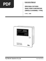 Zirconia Oxygen Analyzer Converter (Single-Channel Type) : Instruction Manual