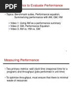 Lecture: Metrics To Evaluate Performance