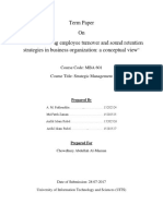 Factors Affecting Employee Turnover and Sound Retention Strategies in Business Organization: A Conceptual View