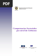 Competencias Sectoriales Por Nivel de Gobierno PDF