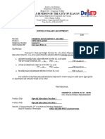 Notice of Salary Adjustment Format