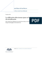 La Edificacion Sobre Terreno Ajeno en Los Procesos de Reivindicacion