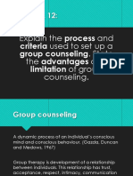 Advantages and Limitations of Group Counselling