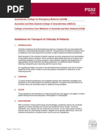 ps52 2015 Guidelines For Transport of Critically Ill Patients PDF