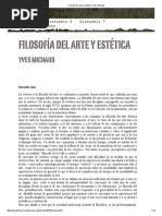 Filosofia Del Arte y Estetica Yves Michaud