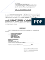 Waiver With Commitment Form Denr Bulacan