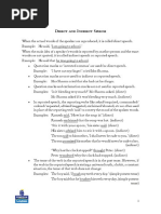 Direct and Indirect Speech