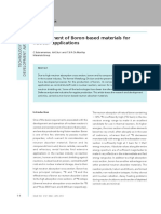 Development of Boron-Based Materials For Nuclear Applications