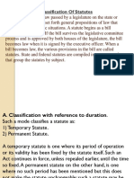 Classification of Statutes