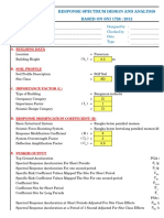 Response Spectrum Design and Analysis BASED ON SNI 1726: 2012