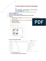 Guía para Crear Un Blog en Blogger PDF