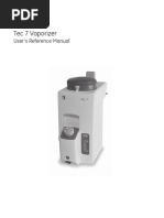 Tec 7 Vaporizer: User's Reference Manual