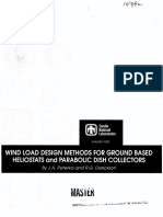 Wind Load Design Methods For Ground Based Heliostats and Parabolic Dish Collectors 1992