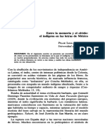 Entre La Memoria y El Olvido - El Indígena en Las Letras de México