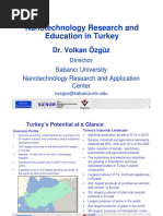 Nanotechnology Research and Education in Turkey: Dr. Volkan Özgüz