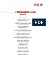 Becarios Del Menú Estudiantil (Desayuno y Almuerzo) para El Semestre 2017-2 y Relación de Estudiantes Regulares Beneficiarios