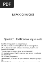 Ejercicios Bucles