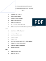 Gojan School of Business and Technology Satellite Communication Important Questions Part-A UNIT-1