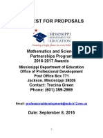 Request For Proposals: Mathematics and Science Partnerships Program 2016-2017 Awards