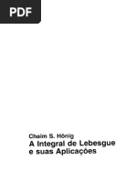 A Integral de Lebesgue e Suas A - Chaim S. Honig PDF