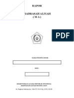 Form Rapor K-13 Revisi 2017