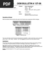 Oem Bulletin # 13T-06: Unloader Valve Changes