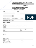 Formato para Solicitud de Residencias ITR