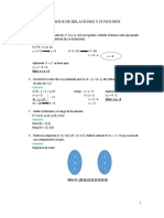 Ejercicios de Relaciones y Funciones