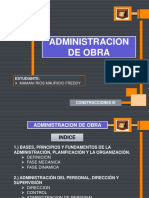 Administracion en Obra