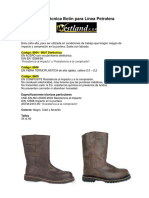 Ficha Técnica Bota para Línea Petrolera Westland