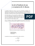 Obtención Pendiente de Una Cuenca Por El Método Horton