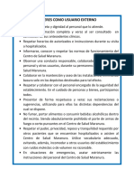 Derechos y Deberes Del Usuario Externo