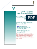 OVW FY 2006: Tribal Domestic Violence and Sexual Assault Coalitions