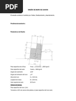 Calculo Diseño de Muro de Gaviones