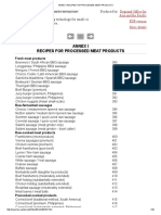 Annex I Recipes For Processed Meat Products