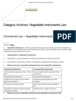 Negotiable Instruments Law - Philippine Law Reviewers