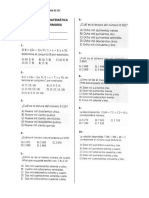 2do Examen de Matemática Tercero de Primaria