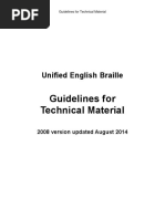 Guidelines For Technical Material: Unified English Braille