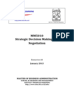 MM5009 Strategic Decision Making and Negotiation