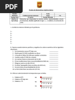 Prueba de Matemáticas 7°A