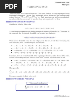 Telescoping Sums: Main Idea