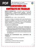 SUSPENSIÓN y EXTINCION DEL CONTRATO DE TRABAJO