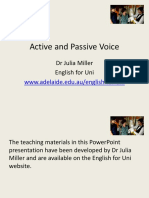 Active and Passive Voice: WWW - Adelaide.edu - Au/english-For-Uni