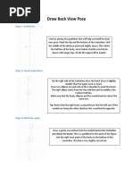 Draw Back View Pose: Step 1: Guidelines