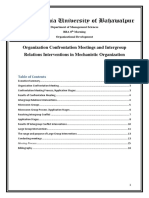 Organization Confrontation Meetings and Intergroup Relations Interventions in Mechanistic Organization